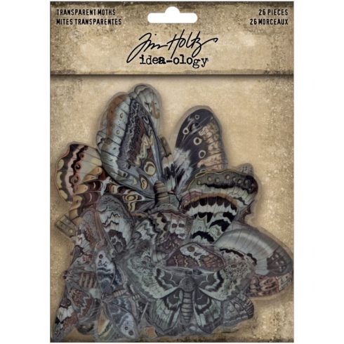 Tim Holtz Idea-Ology Transparent Moths – Yöperhoset (26 kpl)