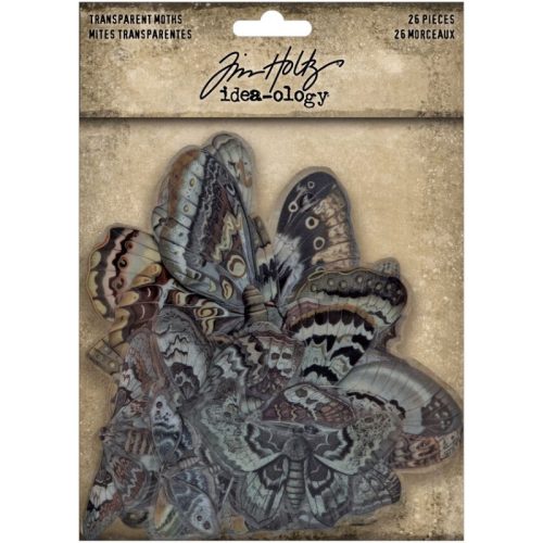 Tim Holtz Idea-Ology Transparent Moths – Yöperhoset (26 kpl)