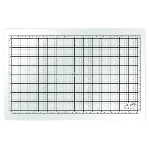 Tim Holtz Travel Glass Studio Mat White 9″ x 14″ – Työskentelyalusta valkoinen lasinen