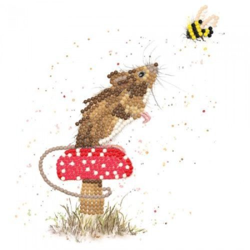 Timanttimaalauskortti Bree Merryn - Diamond Art Card Kit Bowie & Bumble - VOLE 18x18cm