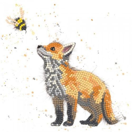 Timanttimaalauskortti Bree Merryn - Diamond Art Card Kit Brislte & Bumble - FOX 18x18cm