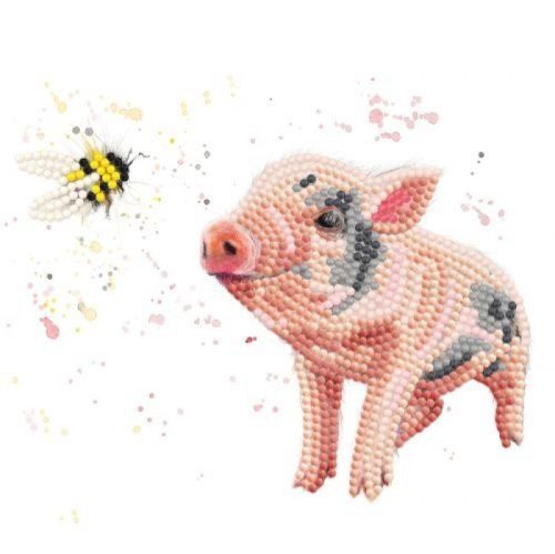 Timanttimaalauskortti Bree Merryn - Diamond Art Card Kit Button & Bumble - PIGLET 18x18cm