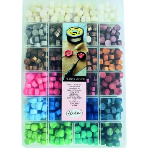 Aladine Sealing Wax Beads sinetti vahanapit – MIX 24 COLORS