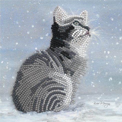 Timanttimaalauskortti Bree Merryn - Diamond Art Card Kit Kiki - CHRISTMAS CAT 18x18cm