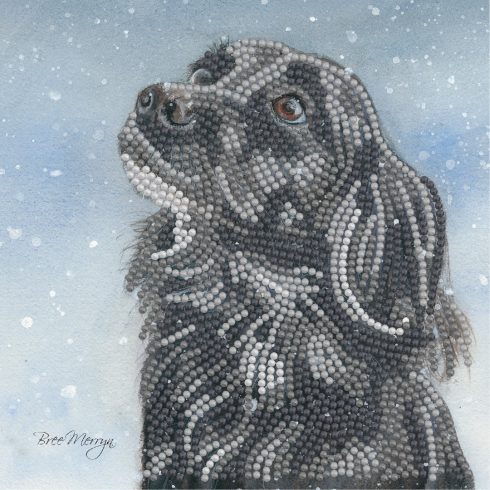 Timanttimaalauskortti Bree Merryn - Diamond Art Card Kit Sasha - WINTER DOG 18x18cm