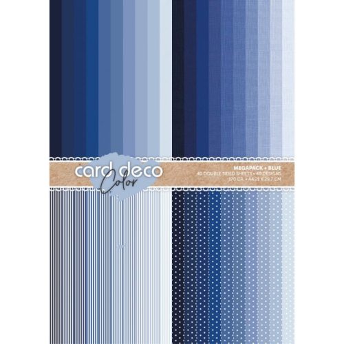 Card Deco – Color Paperpack Mega Mix Blue paperilajitelma A4