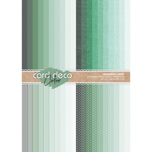 Card Deco – Color Paperpack Mega Mix Green paperilajitelma A4