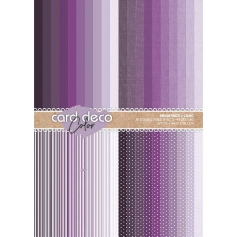 Card Deco – Color Paperpack Mega Mix Purple paperilajitelma A4