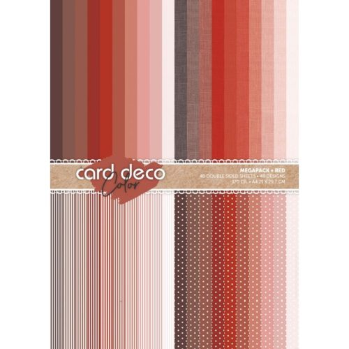 Card Deco – Color Paperpack Mega Mix Red paperilajitelma A4