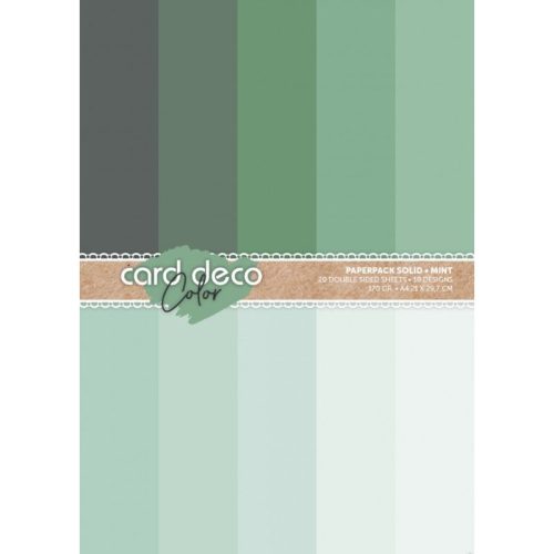 Card Deco – Color Paperpack Solid Green paperilajitelma A4