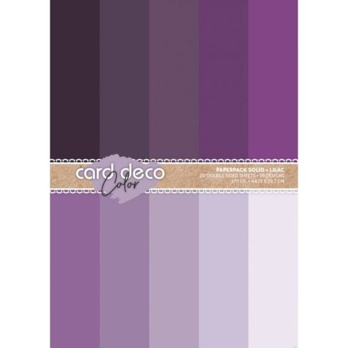 Card Deco – Color Paperpack Solid Purple paperilajitelma A4