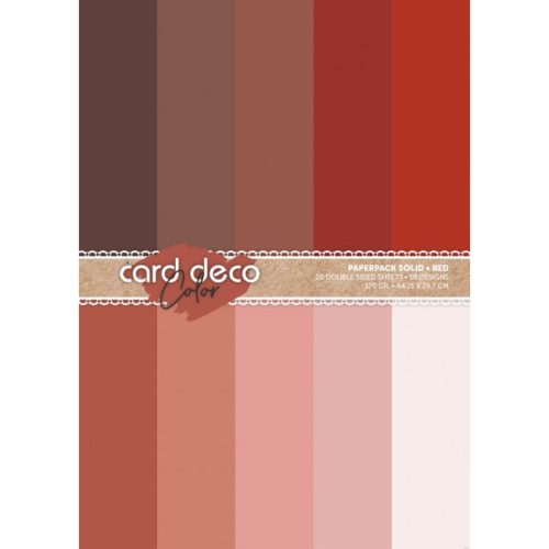 Card Deco – Color Paperpack Solid Red paperilajitelma A4