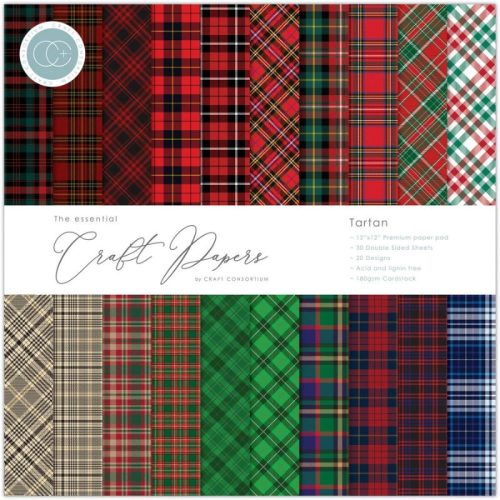 Craft Consortium – Tartan paperilehtio 30 x 30 cm