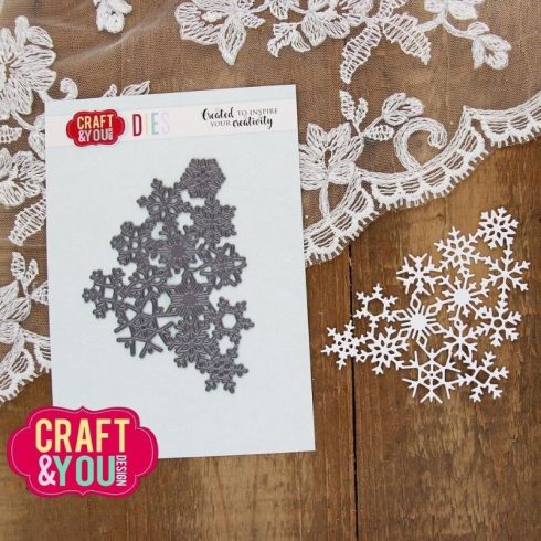 Craft & You Design stanssi – SNOWFLAKES BACKGROUND (1)