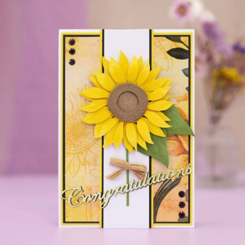 Crafter’s Companion Layered Florals stanssi – VIBRANT SUNFLOWER