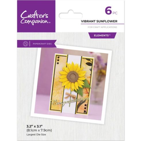 Crafter’s Companion Layered Florals stanssi – VIBRANT SUNFLOWER