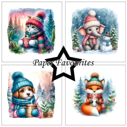 Paper Favourites – Cute Christmas paperilajitelma 15 x 15 cm