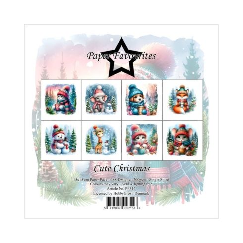 Paper Favourites – Cute Christmas paperilajitelma 15 x 15 cm