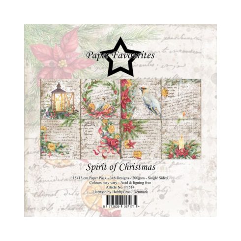 Paper Favourites – Spirit of Christmas paperilajitelma 15 x 15 cm