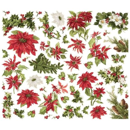 Simple Stories – Floral Bits Pieces Yuletide leikekuvat 45 kpl 1