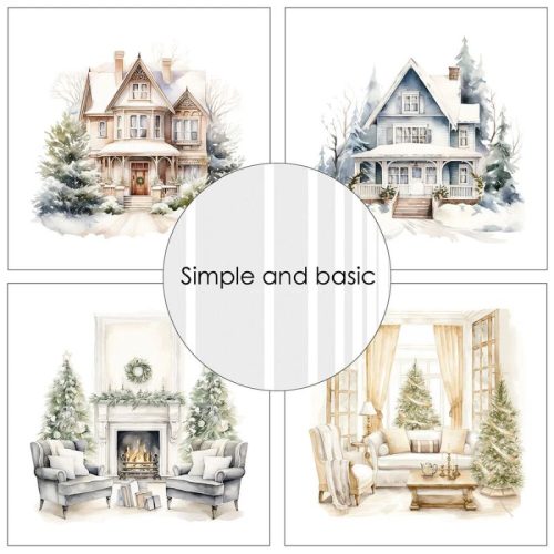 Simple and Basic – Cozy Christmas and Winter Scenes paperilajitelma 15 x 15 cm 2