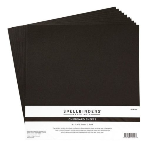 Spellbinders Chipboard Sheets Black – Arkit 30x30cm (10 kpl)