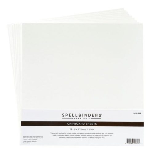 Spellbinders Chipboard Sheets White – Arkit 30x30cm (10 kpl)