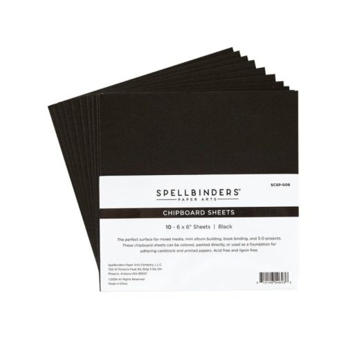 Spellbinders – Chipboard Sheets Black 30x30cm (10 kpl)