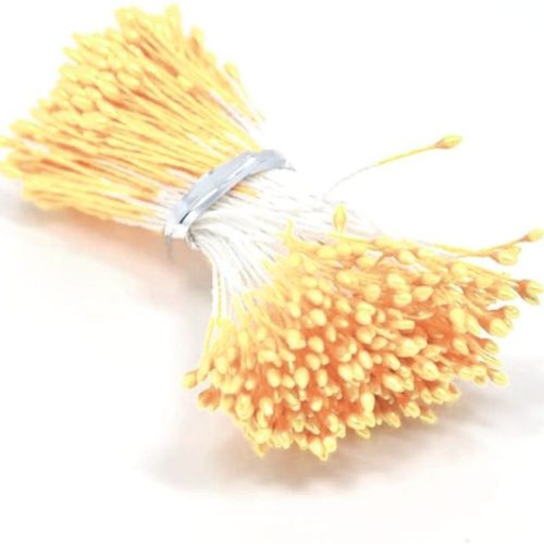 Stamen Pearlized Golden – Heteet kullankeltainen 1mm (144 kpl)