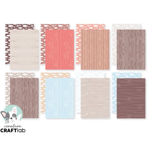 Studio Light Friendz Design Paper – Woodgrain paperilehtio A5 2