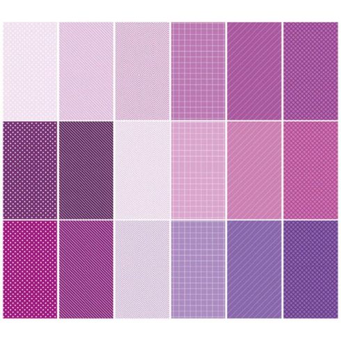 Studio Light Paper Pad – Shades of Purple Pattern paperilehtiö (A5) (1)