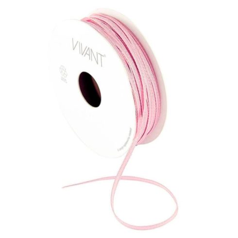 Vivant Texture Ribbon Light Rose – tekstiilinauha 20m (3mm)