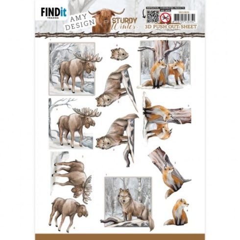 Amy Design 3D-arkki – Sturdy Winter Moose