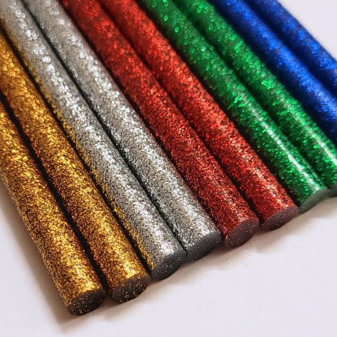 Christmas Glitter Glue Sticks 7mm (10 kpl) – Kimalle kuumaliimapuikot (3)