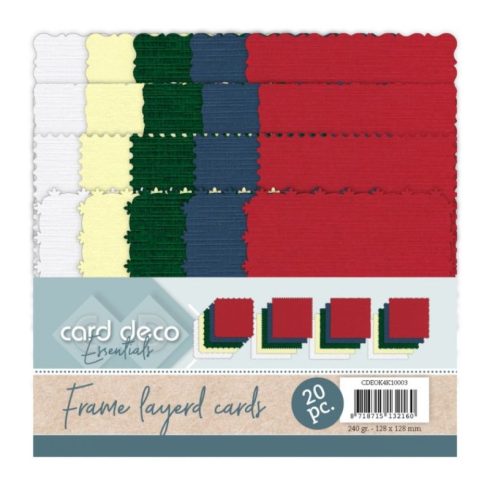 Frame Layered Cards – Koristekartonki värilajitelma 12,8 x 12,8 cm (20 kpl)