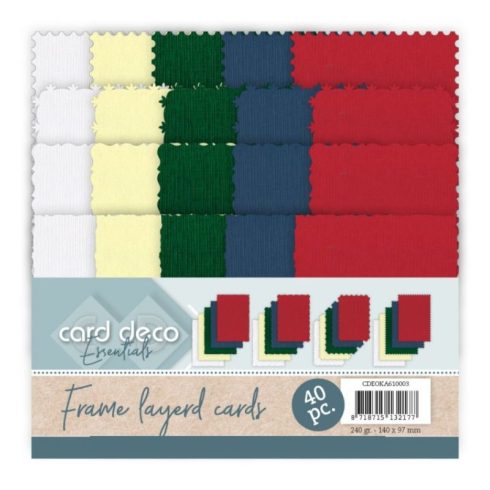 Frame Layered Cards – Koristekartonki värilajitelma 9,7 x 14 cm A6 (40 kpl)