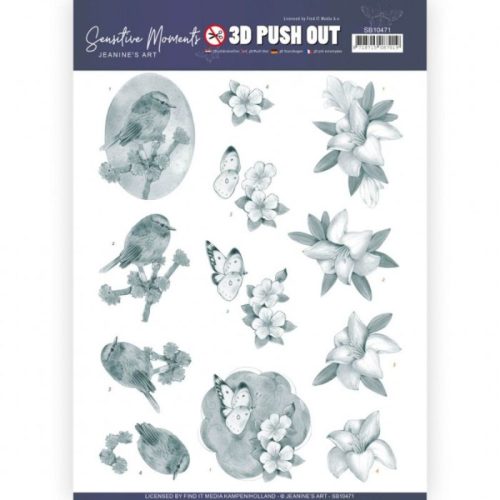 Jeanine's Art 3D-arkki – Sensitive Moments Grey Lily