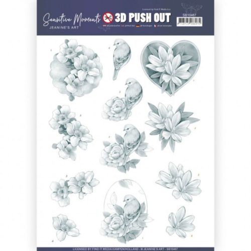 Jeanines Art 3D arkki – Sensitive Moments Grey Rose