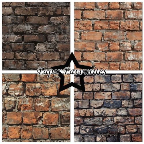 Paper Favourites – Brick Wall paperilajitelma 15 x 15 cm 1