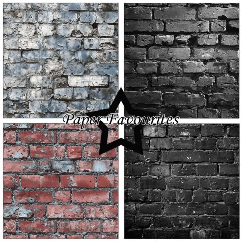 Paper Favourites – Brick Wall paperilajitelma 15 x 15 cm 2