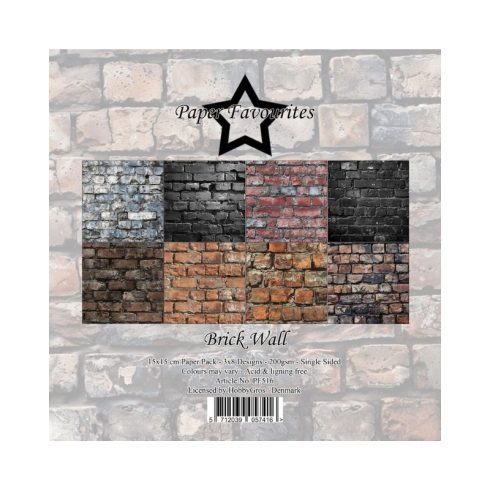 Paper Favourites – Brick Wall paperilajitelma 15 x 15 cm