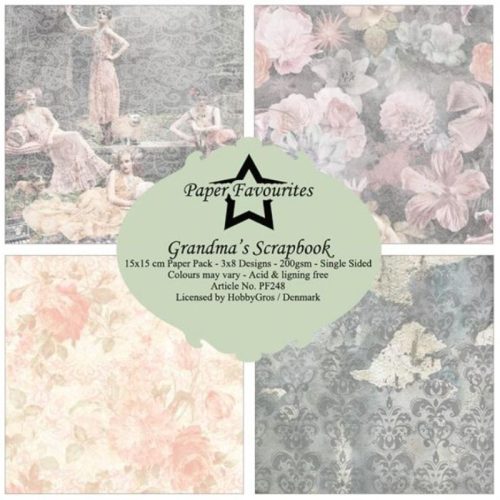 Paper Favourites – Grandmas Scrapbook paperilajitelma 15 x 15 cm 1