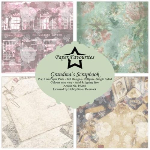 Paper Favourites – Grandmas Scrapbook paperilajitelma 15 x 15 cm 2