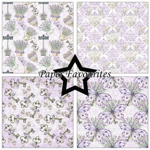 Paper Favourites – Lavender paperilajitelma 15 x 15 cm 1