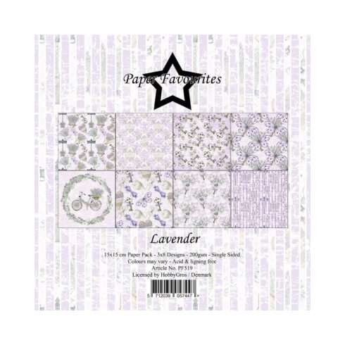 Paper Favourites – Lavender paperilajitelma 15 x 15 cm