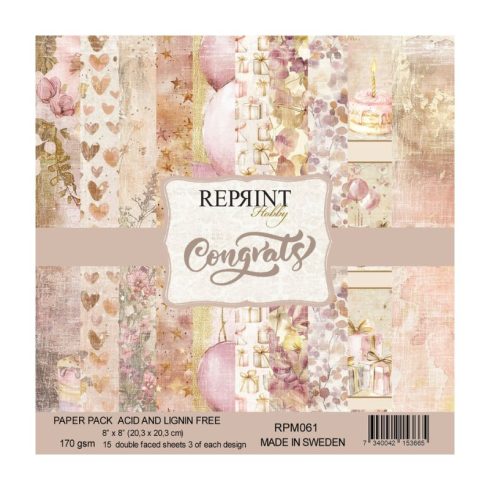 Reprint – Congrats 20 x 20 cm paperilajitelma