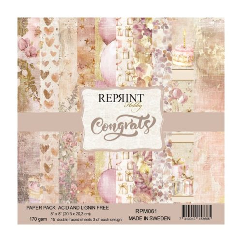 Reprint – Congrats 20 x 20 cm paperilajitelma