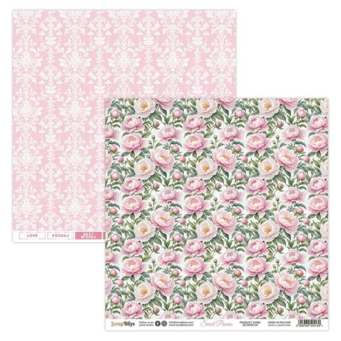 ScrapBoys Sweet Peonies paperilehtio 2