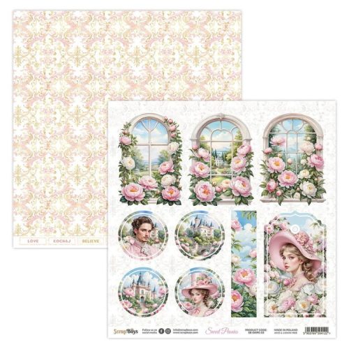 ScrapBoys Sweet Peonies paperilehtio 3