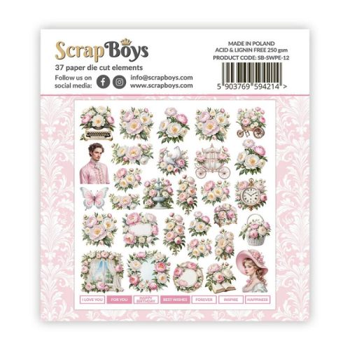 ScrapBoys – Sweet Peonies leikekuvat 37 kpl 1